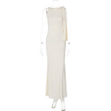 One Shoulder Column Dress - View 15 | Lwiis