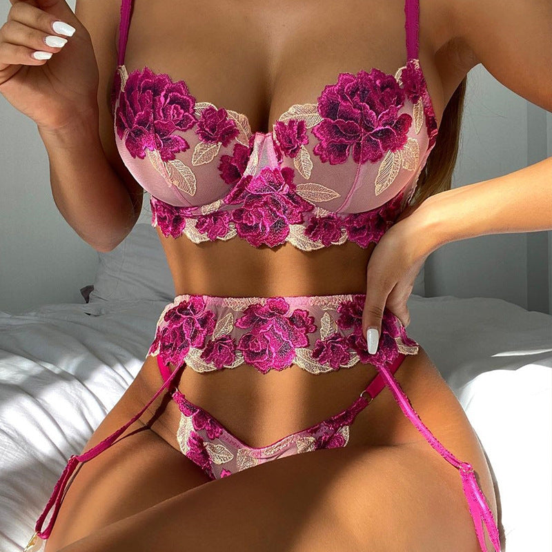 Embroider Lace Sexy Lingerie Set