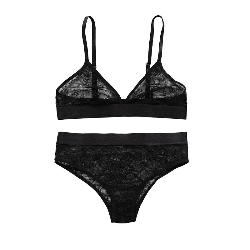 Sexy Lace Ultra-Thin Transparent Sexy Lingerie Set