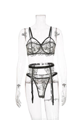 Sexy Lace Perspective Eyelashes Sexy Lingerie Set