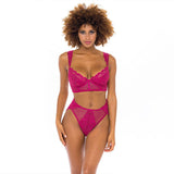 Allover Lace Perspective Sexy Lingerie Set