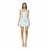 Fitted knit mini dress with starfish applique - View 7 | Lwiis