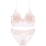 Sexy Lingerie Backless Lace Bra Lingerie Set