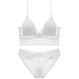 Sexy Lingerie Backless Lace Bra Lingerie Set