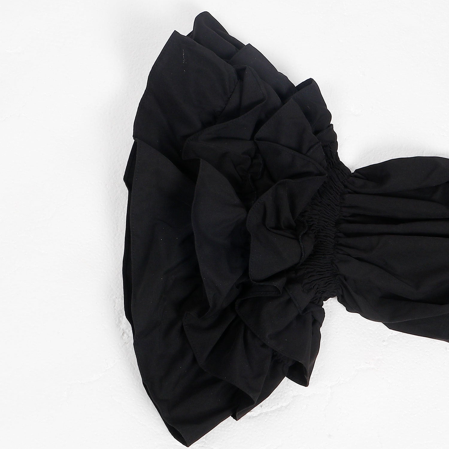 Off-Shoulder Tiered Mini Dress with Ruffle Sleeves - View 9 | Lwiis