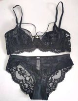Sexy Ultra Thin Lingerie Lace Trim Lingerie Set