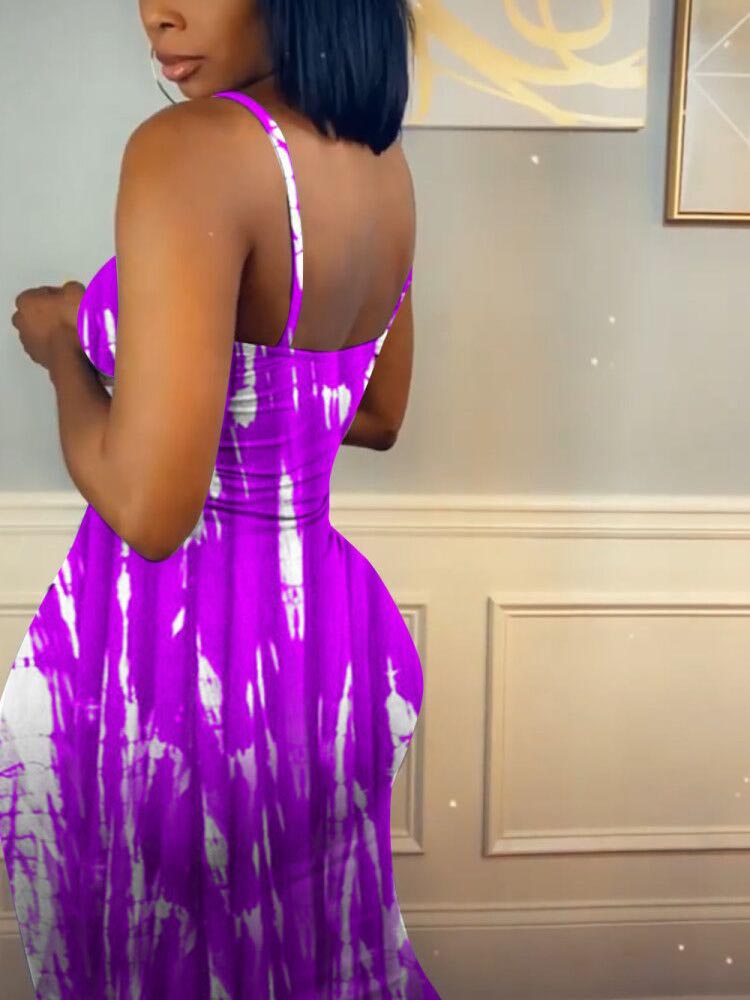 Tie Dye Midi Dress - View 6 | Lwiis