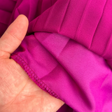 Pleated A-line maxi dress with belted waist and collared neckline - View 7 | Lwiis