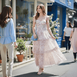 Floral Tiered Maxi Dress - View 8 | Lwiis