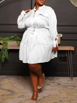 Button Down A-Line Dress - View 15 | Lwiis