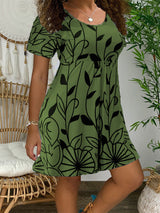Casual Floral Print Midi Dress - View 6 | Lwiis