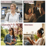 Vintage floral claw hair clip with crystal accents - View 10 | Lwiis