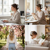 Vintage floral claw hair clip with crystal accents - View 9 | Lwiis