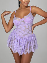 Lace Babydoll Dress - View 14 | Lwiis