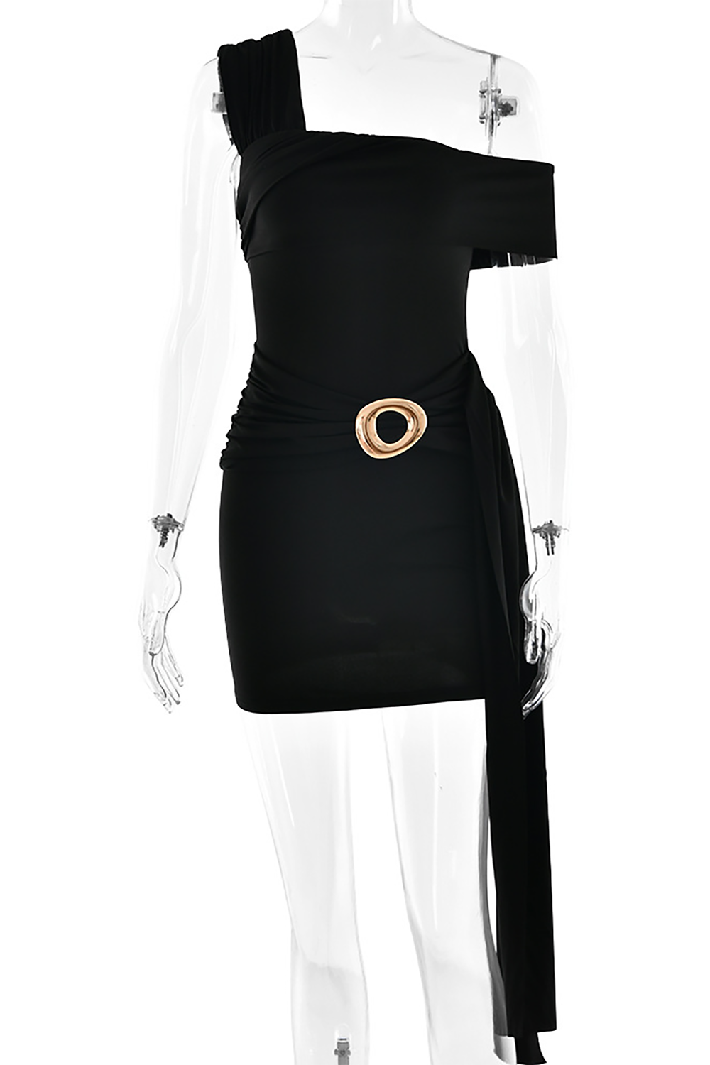 One Shoulder Mini Dress - View 8 | Lwiis