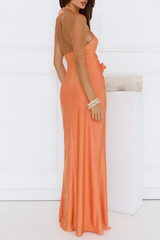 Floral Halter Maxi Dress - View 7 | Lwiis