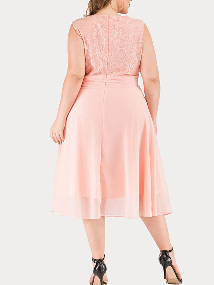 Lace cocktail dress with ruffle detail - View 20 | Lwiis