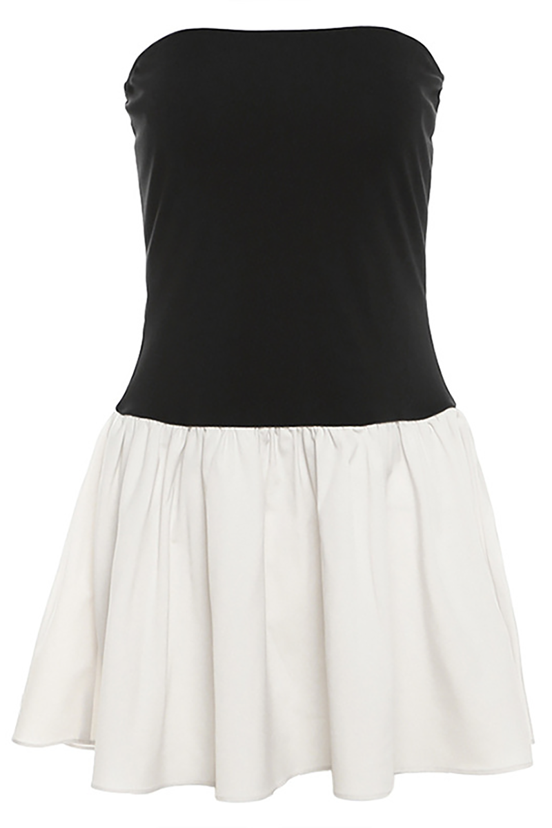 Strapless A-line mini dress - View 7 | Lwiis