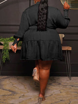 Button Down A-Line Dress - View 7 | Lwiis