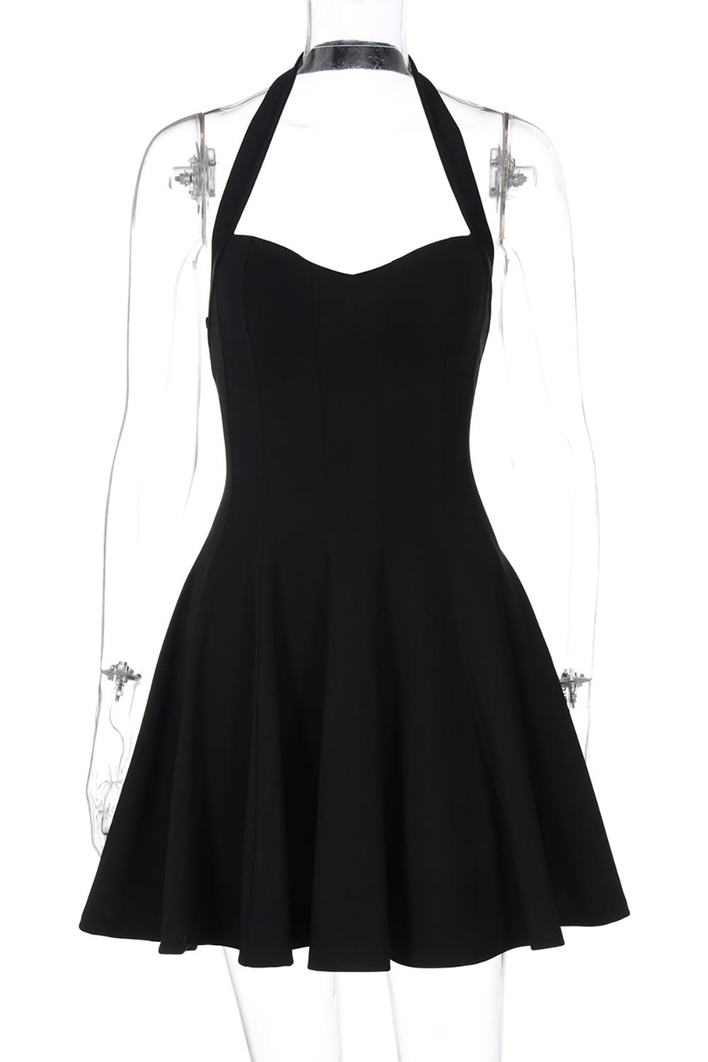 Halter Neck Mini Dress - View 6 | Lwiis