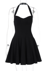 Halter Neck Mini Dress - View 6 | Lwiis