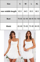 Elegant ruffle midi dress with spaghetti straps - View 6 | Lwiis