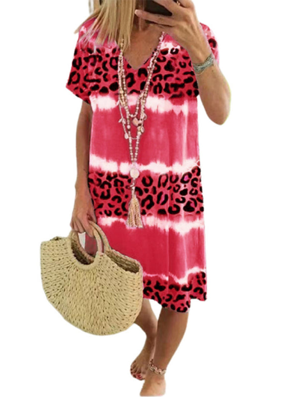 Casual Leopard Print Midi Dress - View 7 | Lwiis