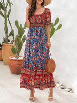 Floral Off Shoulder Maxi Dress - View 9 | Lwiis