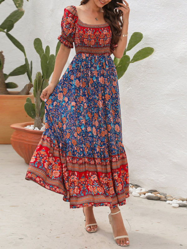 Floral Off Shoulder Maxi Dress - View 7 | Lwiis
