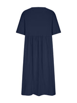 Round neck midi dress with empire waist - View 10 | Lwiis