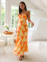 Floral print midi dress - View 10 | Lwiis