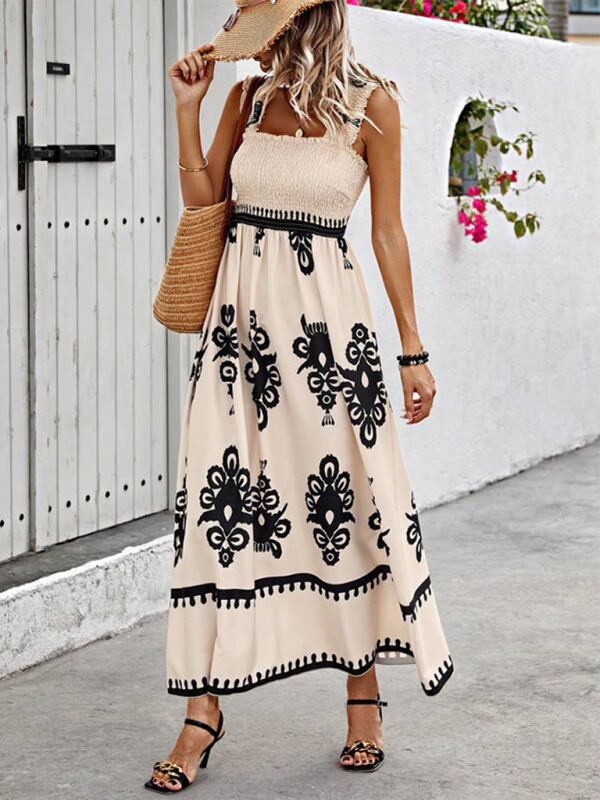 Printed Maxi Dress - View 7 | Lwiis