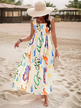 Printed Maxi Dress - View 24 | Lwiis