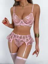 Sexy Lace 3 Piece Sexy Lingerie Set