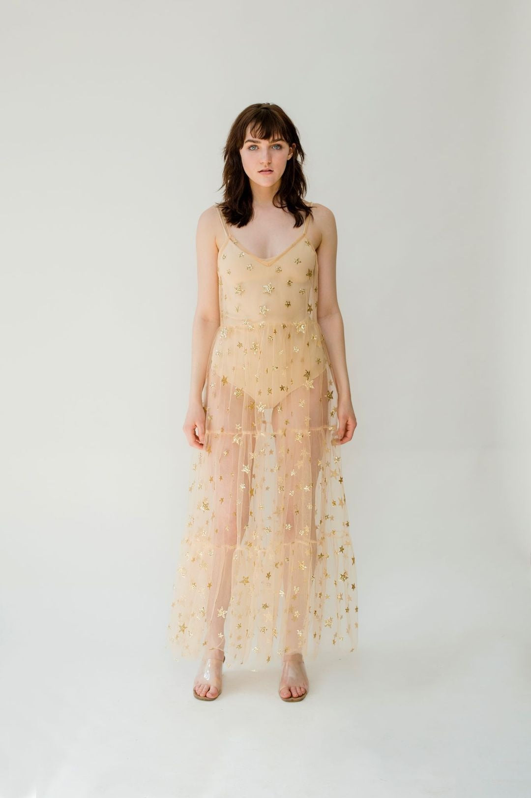 Sequin Sheer Cover-up Dress