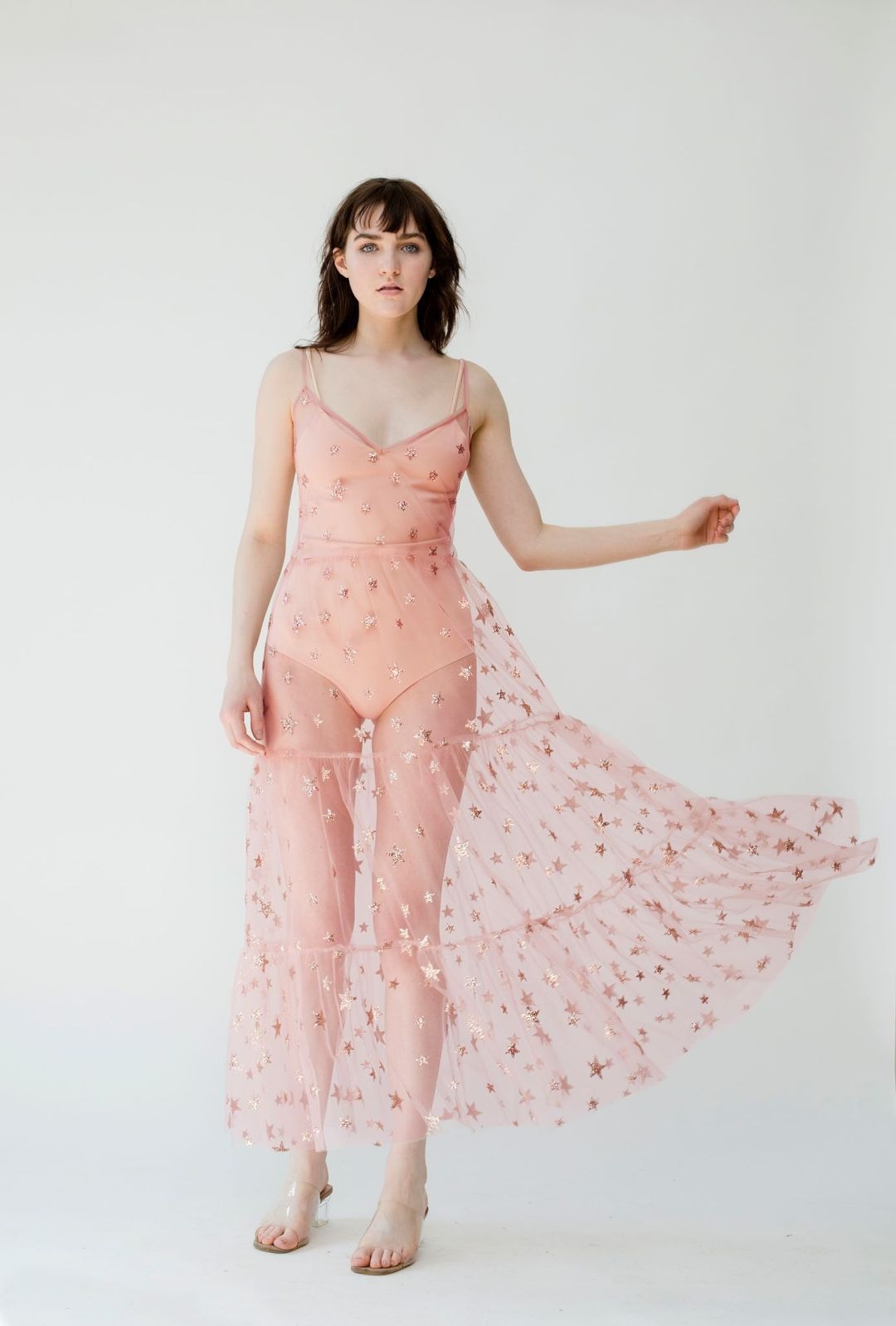 Sequin Sheer Cover-up Dress