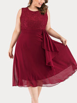 Lace cocktail dress with ruffle detail - View 8 | Lwiis