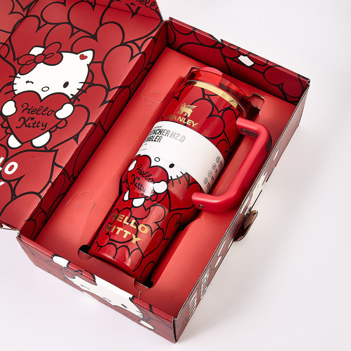 Stanley x Hello Kitty Sweet Hearts Glitter Tumbler - View 10 | Lwiis