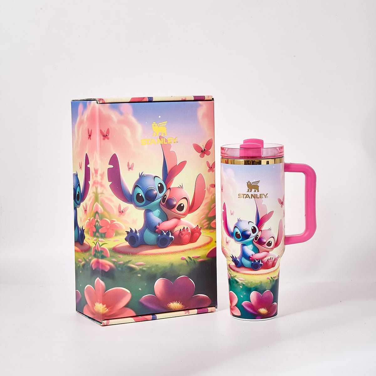 Stanley Stitch and Angel travel tumbler and matching gift box