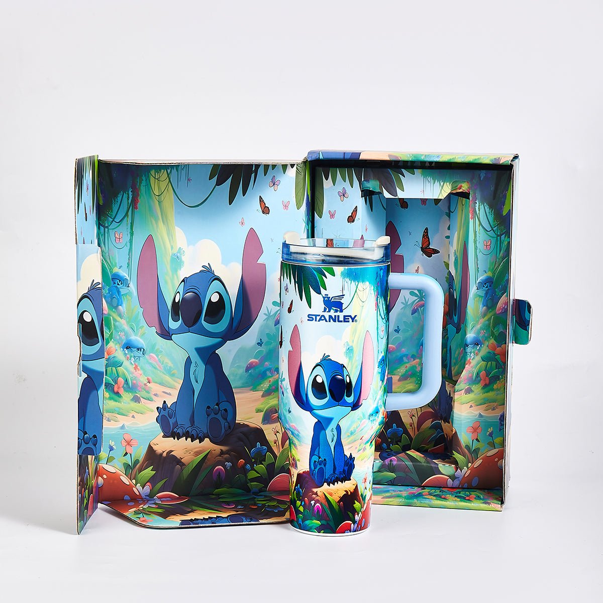 Stanley x Stitch Limited Edition Luminous Tumbler Blue - View 6 | Lwiis