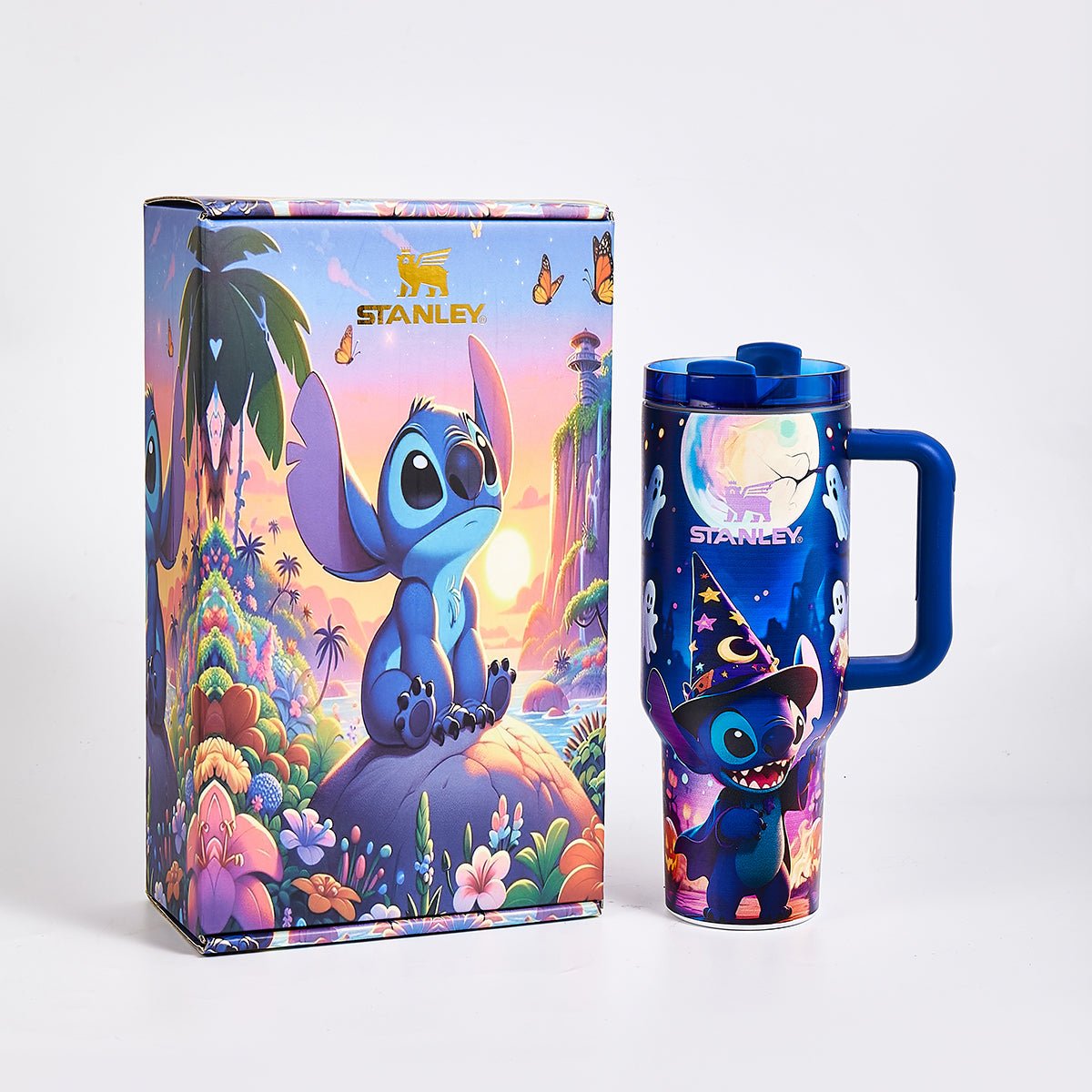 Stanley Stitch Halloween tumbler and box